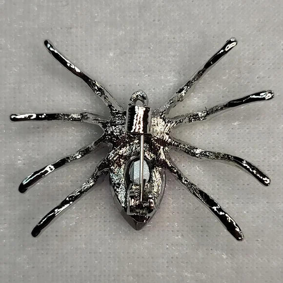 New Rhinestone Spider Brooch / Pin - Picture 2 of 3